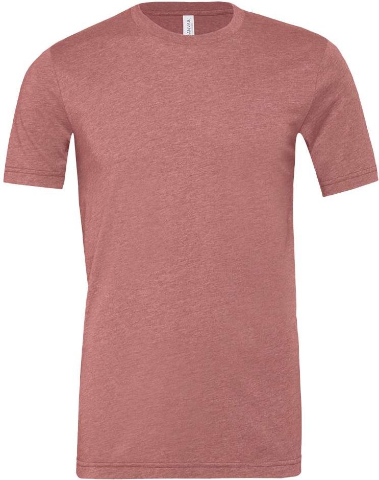 Front View of Heather Mauve CVC Jersey Tee - 3001CVC