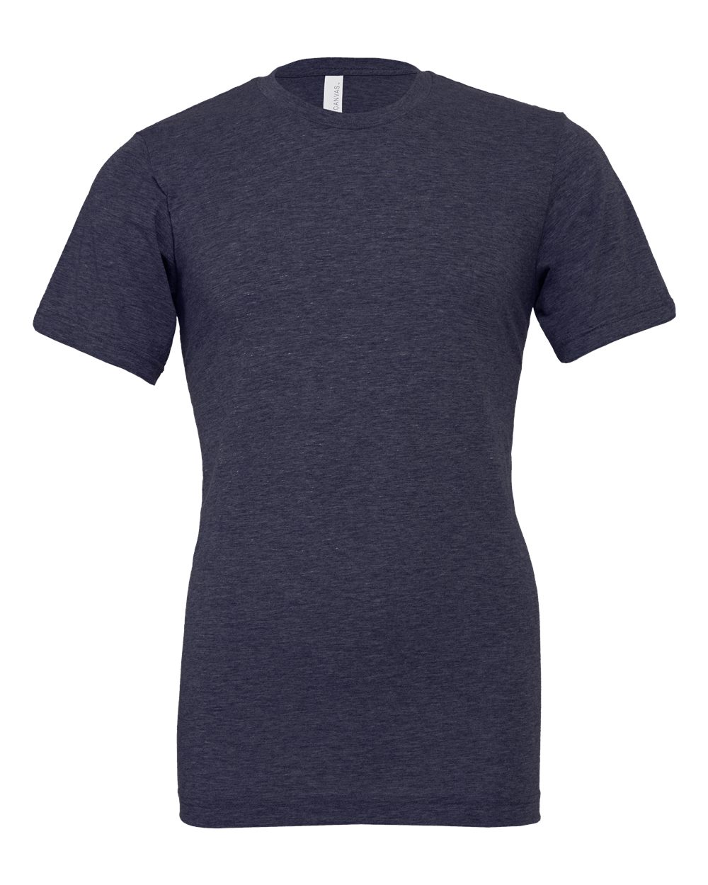 Front View of Heather Midnight Navy CVC Jersey Tee - 3001CVC