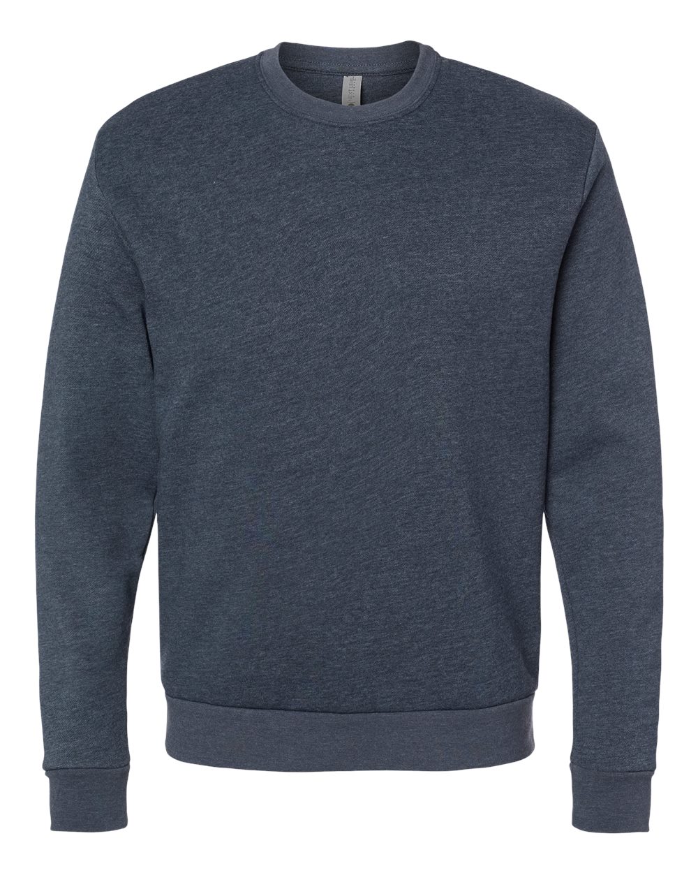 Front View of Heather Midnight Navy Malibu Crewneck Sweatshirt - 9002