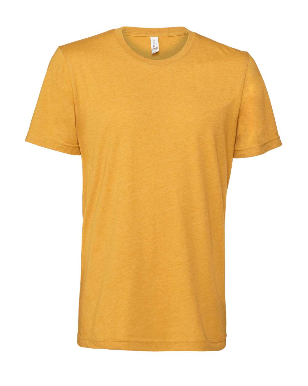 Front View of Heather Mustard CVC Jersey Tee - 3001CVC