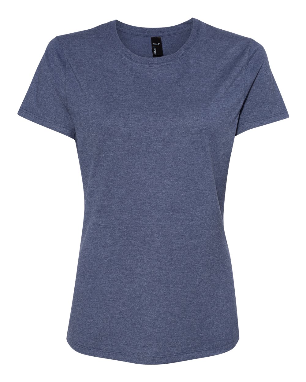 Front View of Heather Navy Perfect-T Women’s T-Shirt - SL04