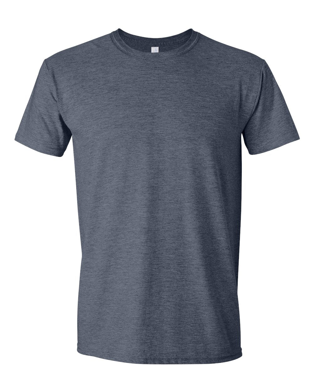 Front View of Heather Navy Softstyle® T-Shirt - 64000