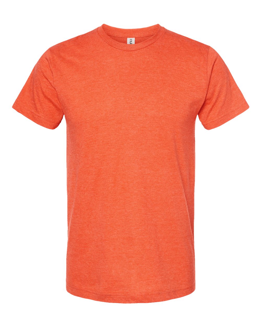 Front View of Heather Orange Fine Jersey T-Shirt - 202