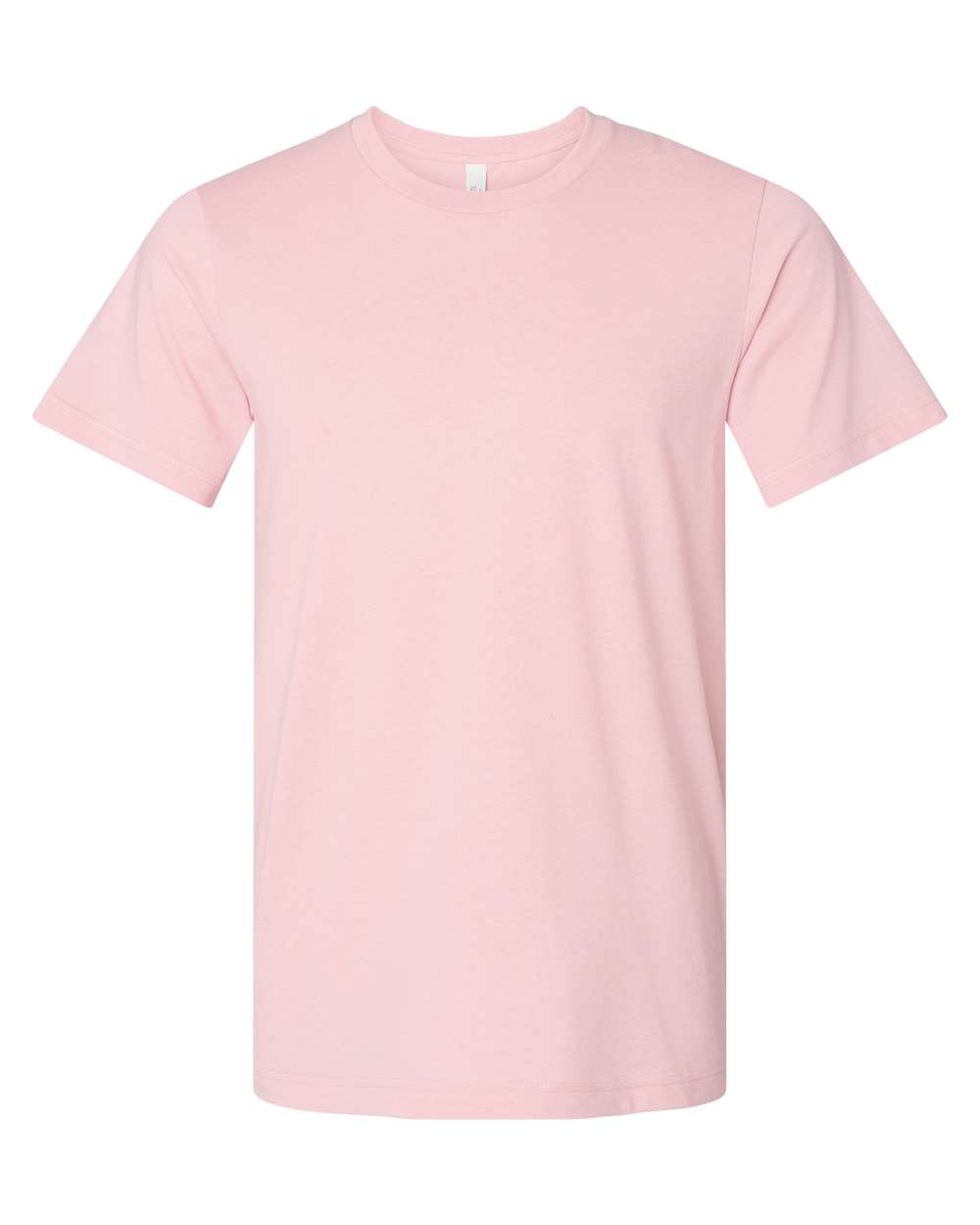 Front View of Heather Pink CVC Jersey Tee - 3001CVC