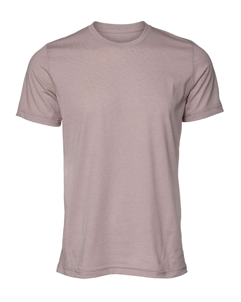 Front View of Heather Pink Gravel CVC Jersey Tee - 3001CVC
