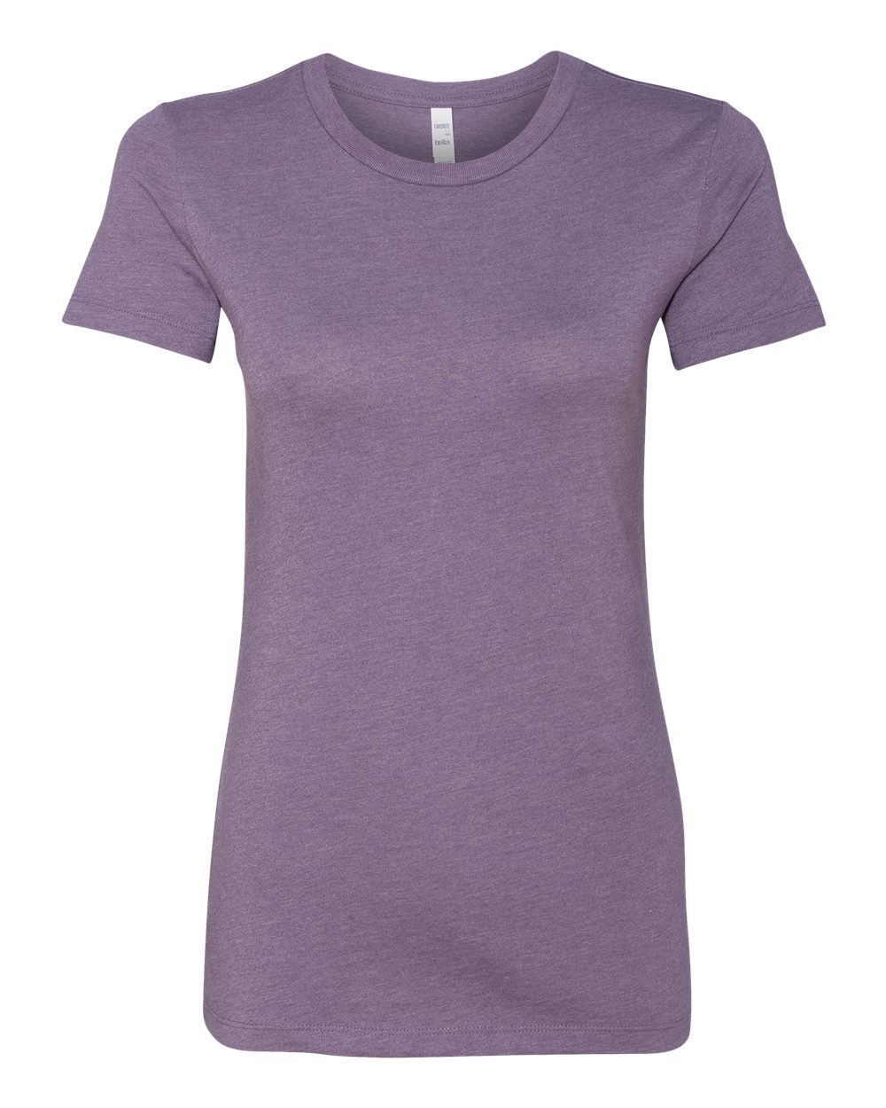 Front View of Heather Purple Women's Slim Fit Tee - 6004