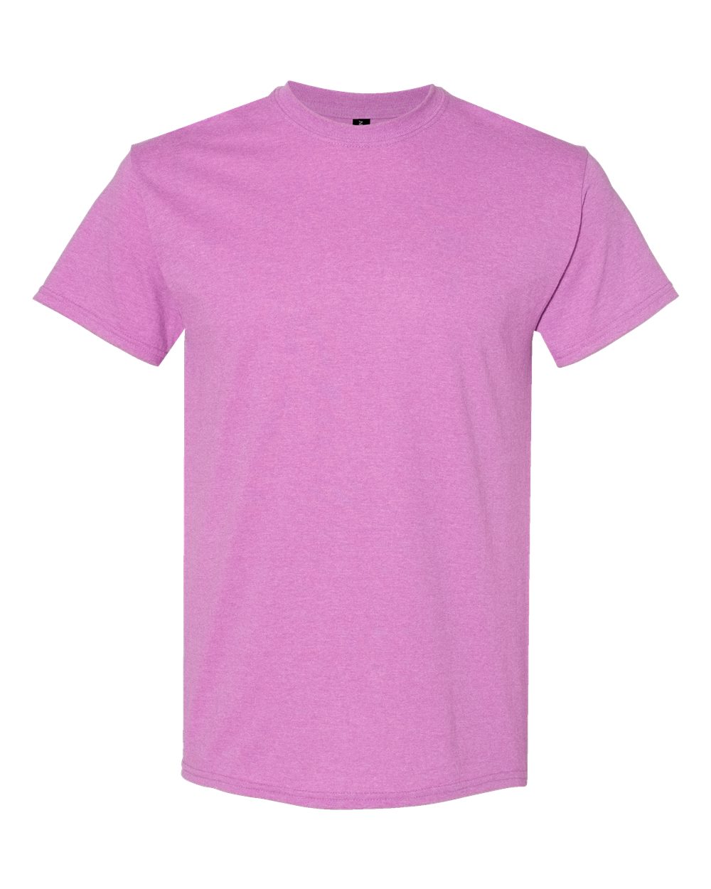 Front View of Heather Radiant Orchid Heavy Cotton™ T-Shirt - 5000