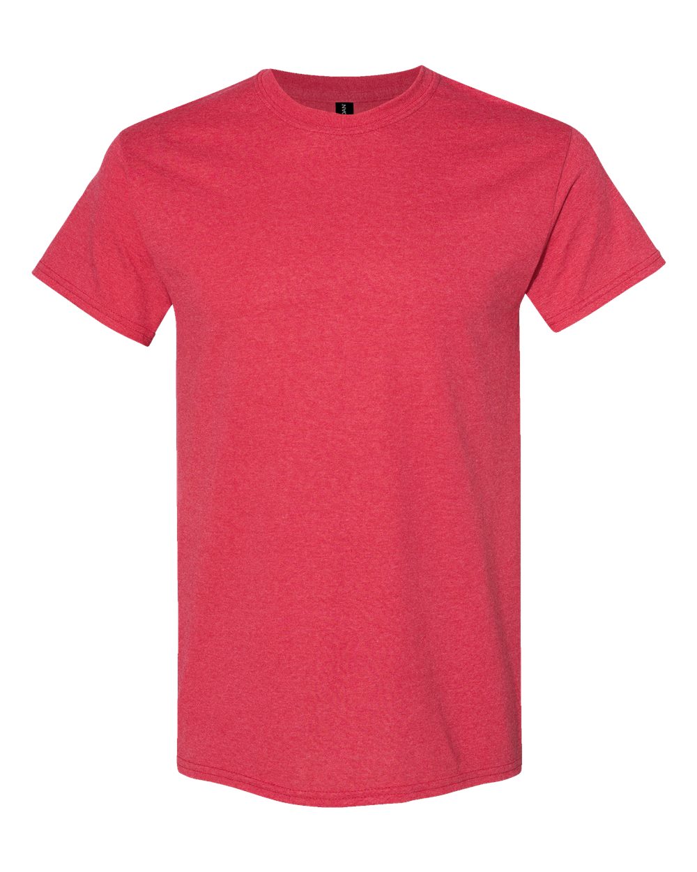 Front View of Heather Red Heavy Cotton™ T-Shirt - 5000