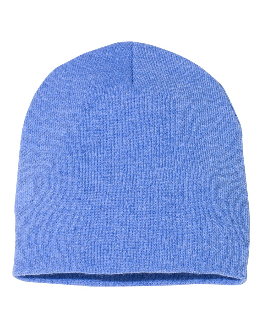Front View of Heather Royal 8" Beanie - SP08