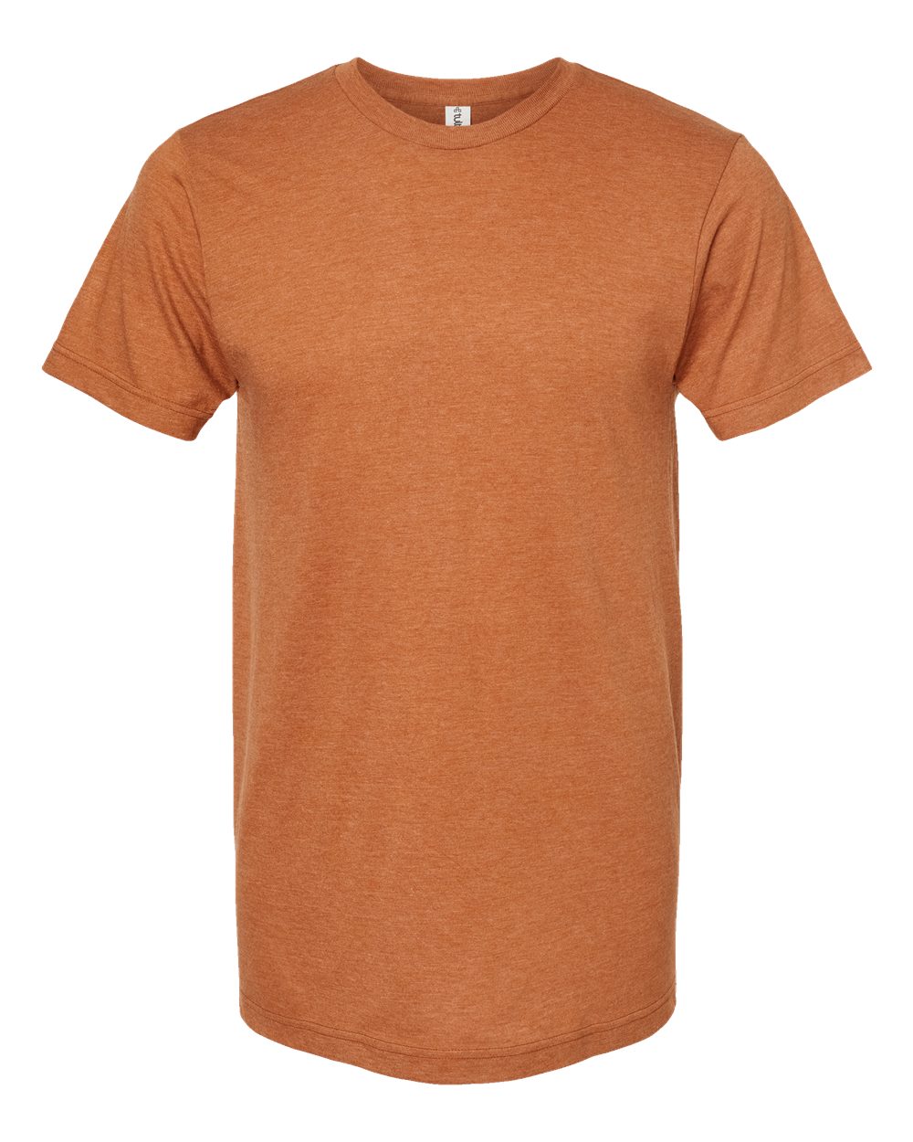 Front View of Heather Rust Fine Jersey T-Shirt - 202