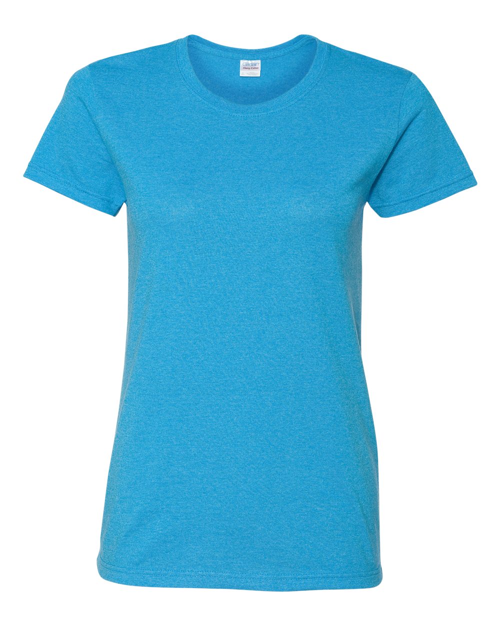 Front View of Heather Sapphire Heavy Cotton™ Women’s T-Shirt - 5000L