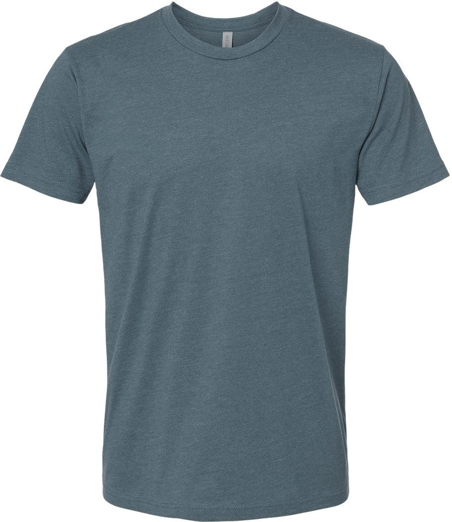 Front View of Heather Slate Blue CVC T-Shirt - 6210