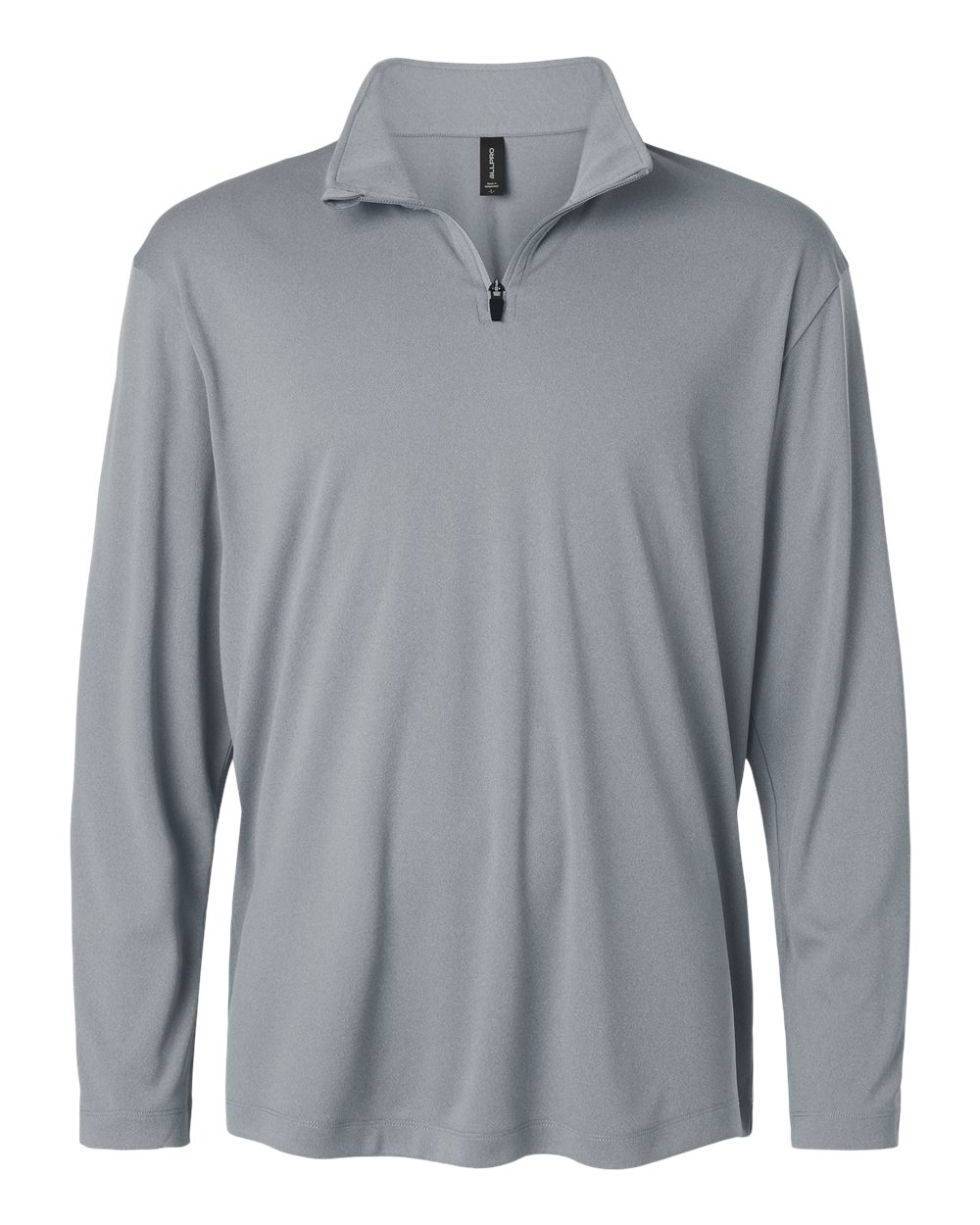 Front View of Heather Steel Pro-Lock Performance Quarter-Zip Pullover - 41870