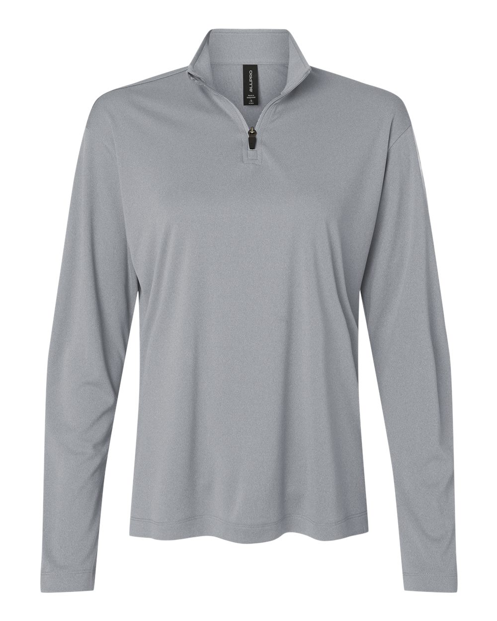 Front View of Heather Steel Pro-Lock Women's Performance Quarter-Zip Pullover - 41870L