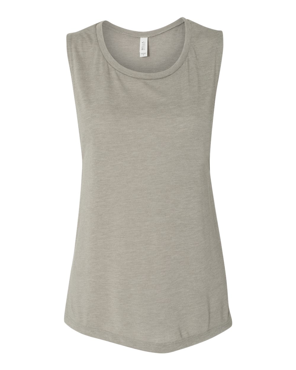 Front View of Heather Stone Women's Flowy Scoop Muscle Tank - 8803