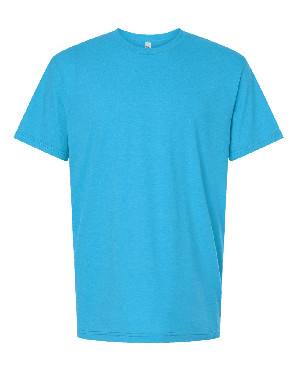Front View of Heather Teal CVC Tee - 2001CVC