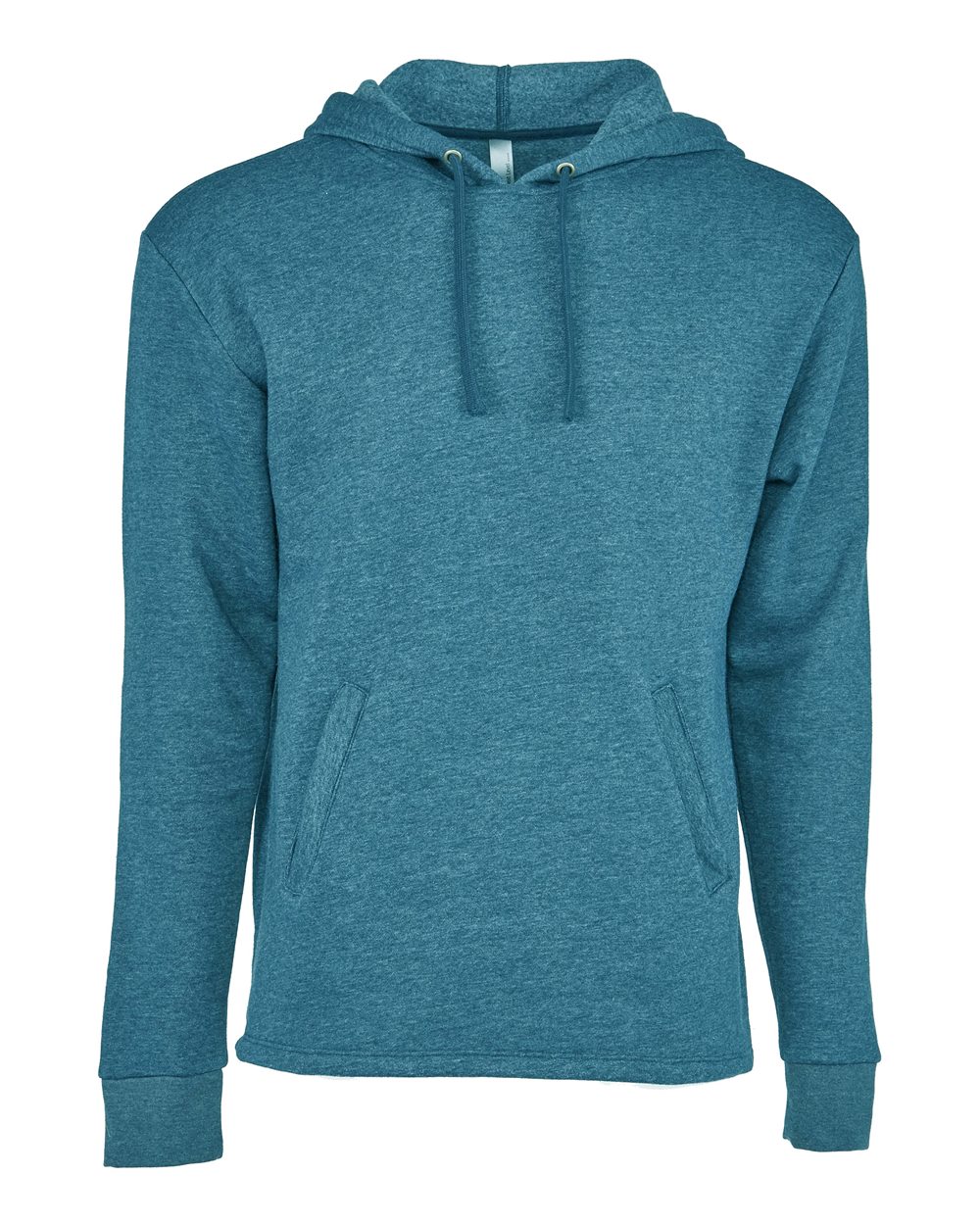 Front View of Heather Teal Malibu Welt Pocket Hoodie - 9300