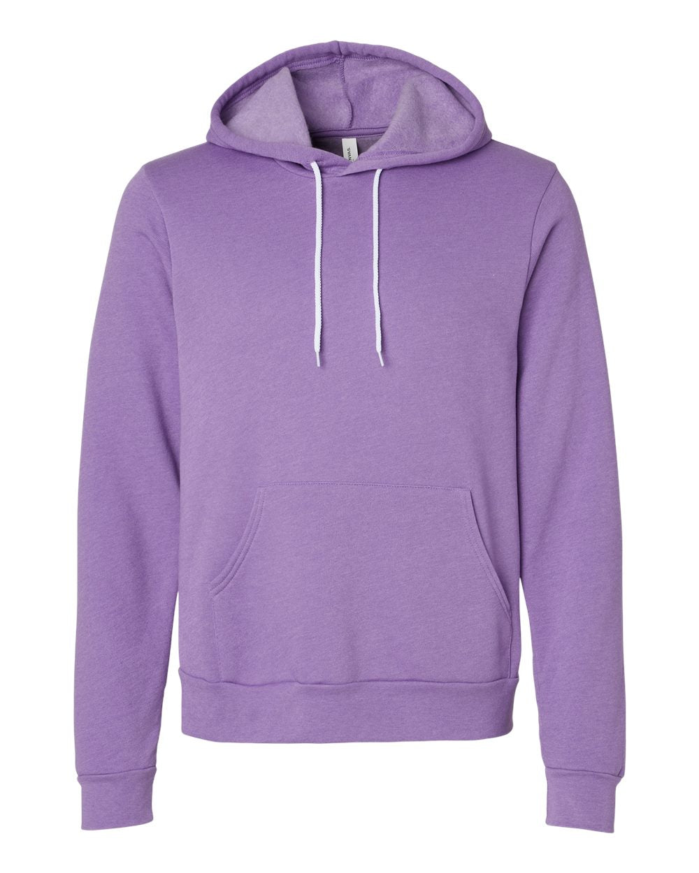 Front View of Heather Team Purple Sponge Fleece Hoodie - 3719