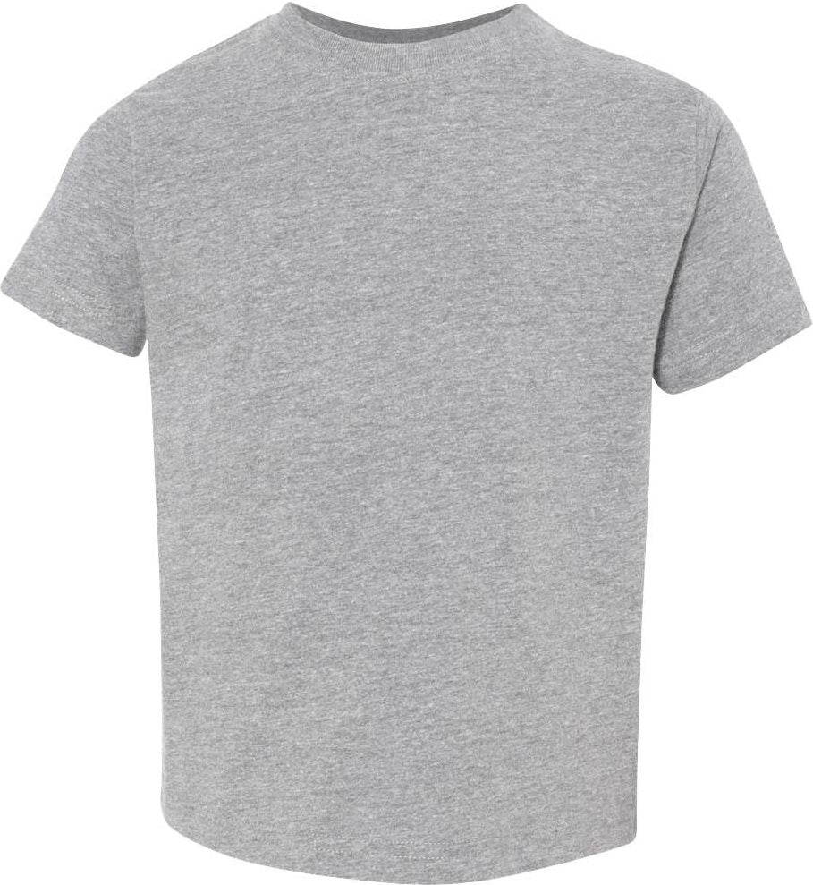 Front View of Heather Toddler Fine Jersey Tee - 3321