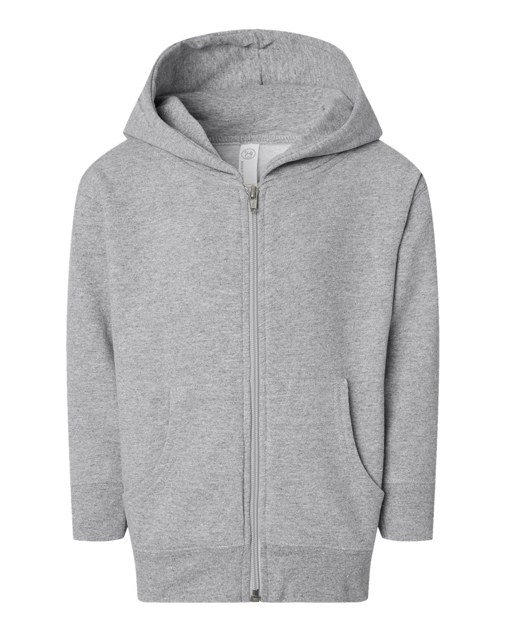 Front View of Heather Toddler Full-Zip Fleece Hoodie - 3346