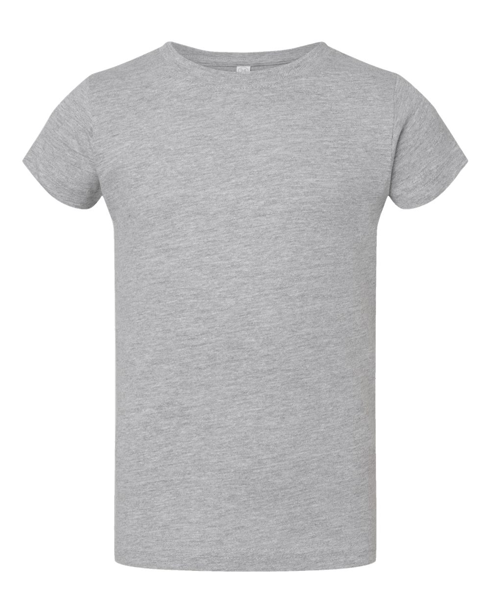 Front View of Heather Toddler Girls Fine Jersey Tee - 3316