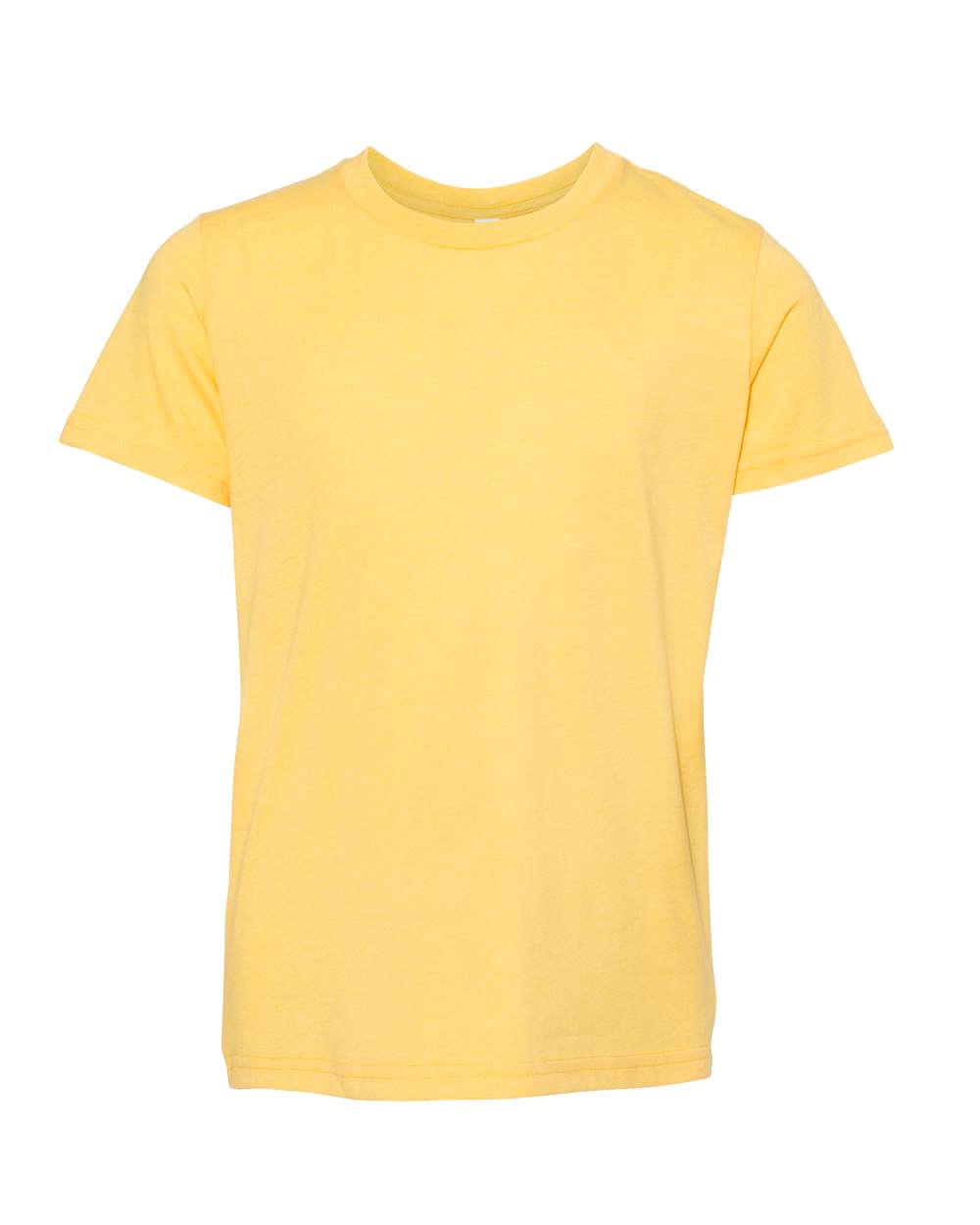 Front View of Heather Yellow Gold Youth CVC Jersey Tee - 3001YCVC