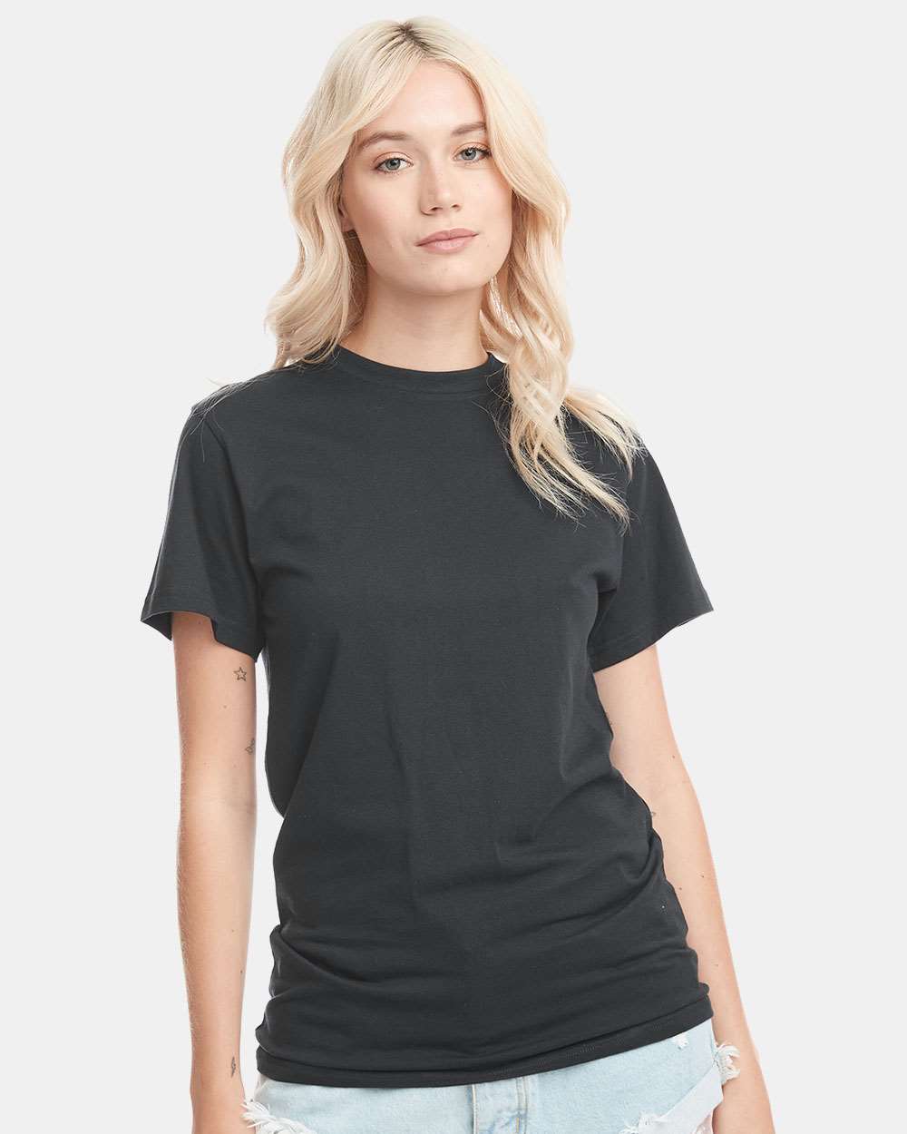 Front View of Heavy Metal Power Crew Short Sleeve Tee - 7410S