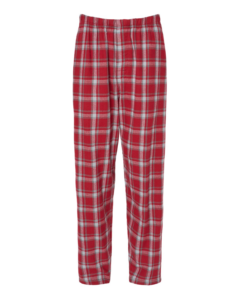 Front View of Heritage Garnet Plaid Harley Flannel Pants - BM6624