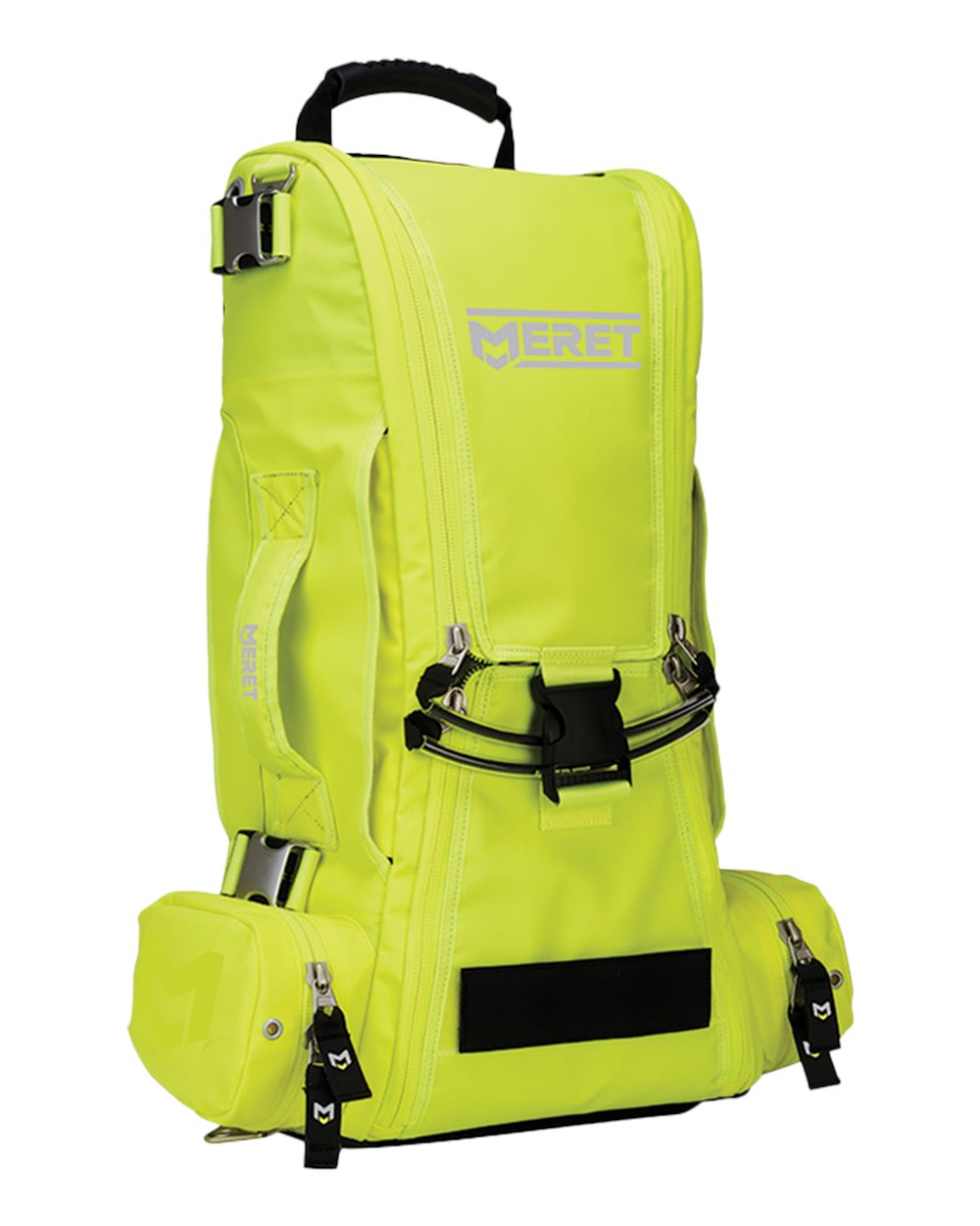 Front View of High Viz Yellow RECOVER™ PRO X Hi-Vis Backpack - M8108HVN