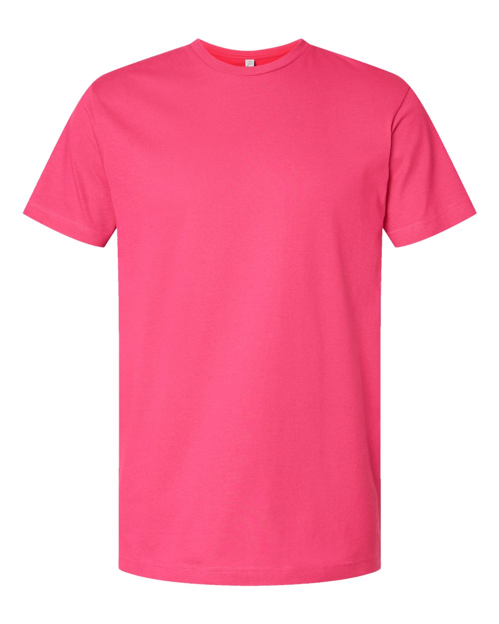 Front View of Hot Pink Fine Jersey Tee - 6901