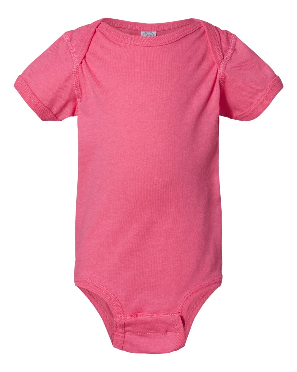 Front View of Hot Pink Infant Fine Jersey Bodysuit - 4424