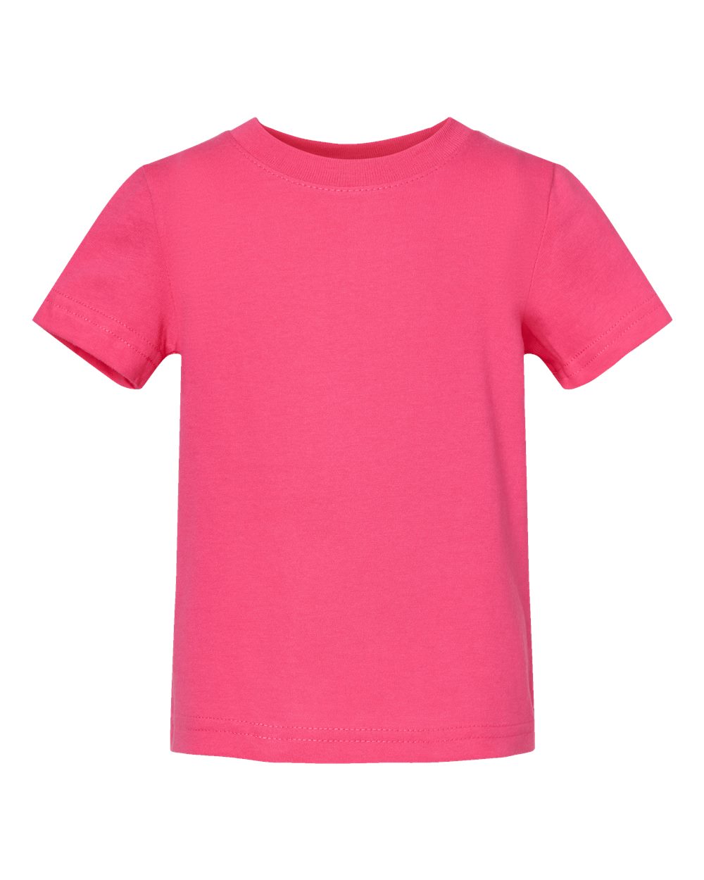 Front View of Hot Pink Infant Fine Jersey Tee - 3322