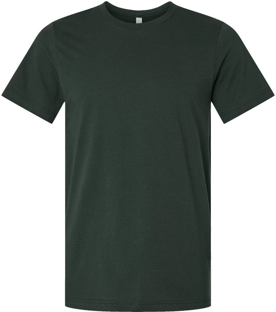 Front View of Hunter Green Jersey Tee - 3001