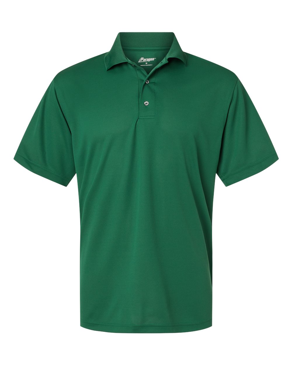 Front View of Hunter Green Saratoga Performance Mini Mesh Polo - 100