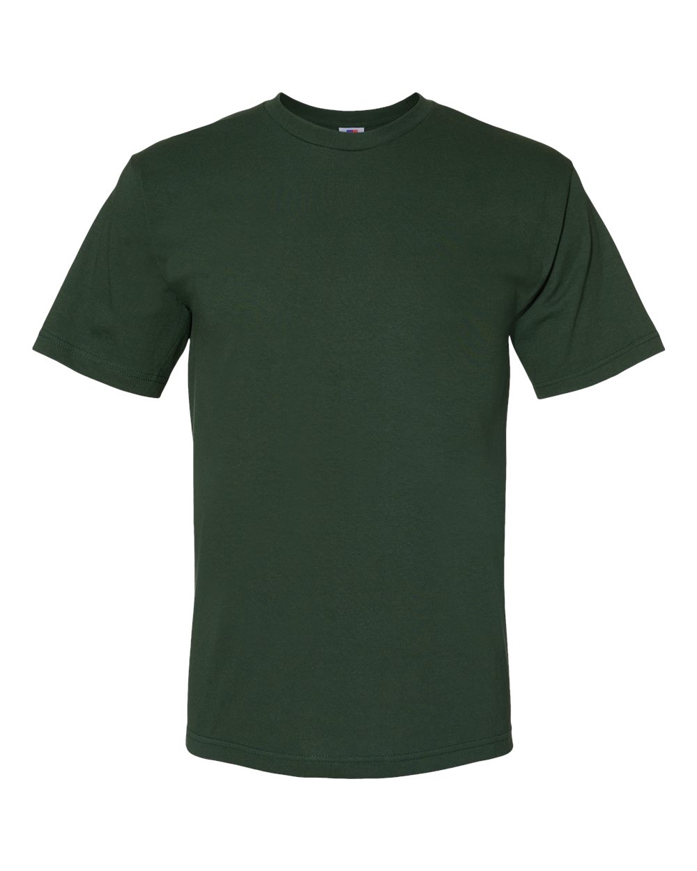 Front View of Hunter Green USA-Made Midweight T-Shirt - 5040