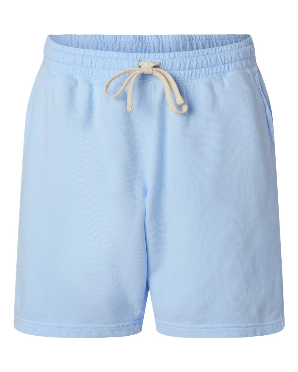 Front View of Hydrangea Garment-Dyed Lightweight Fleece Sweat Shorts - 1468