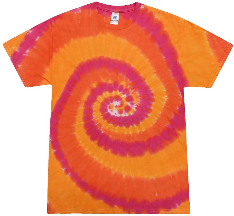 Front View of Hypnotize Multi-Color Tie-Dyed T-Shirt - 1000
