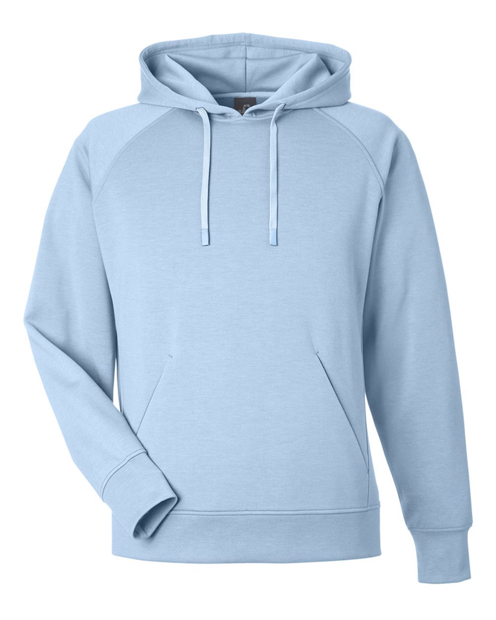 Front View of Ice Blue Apex Fleece Hooded Sweatshirt - 8750