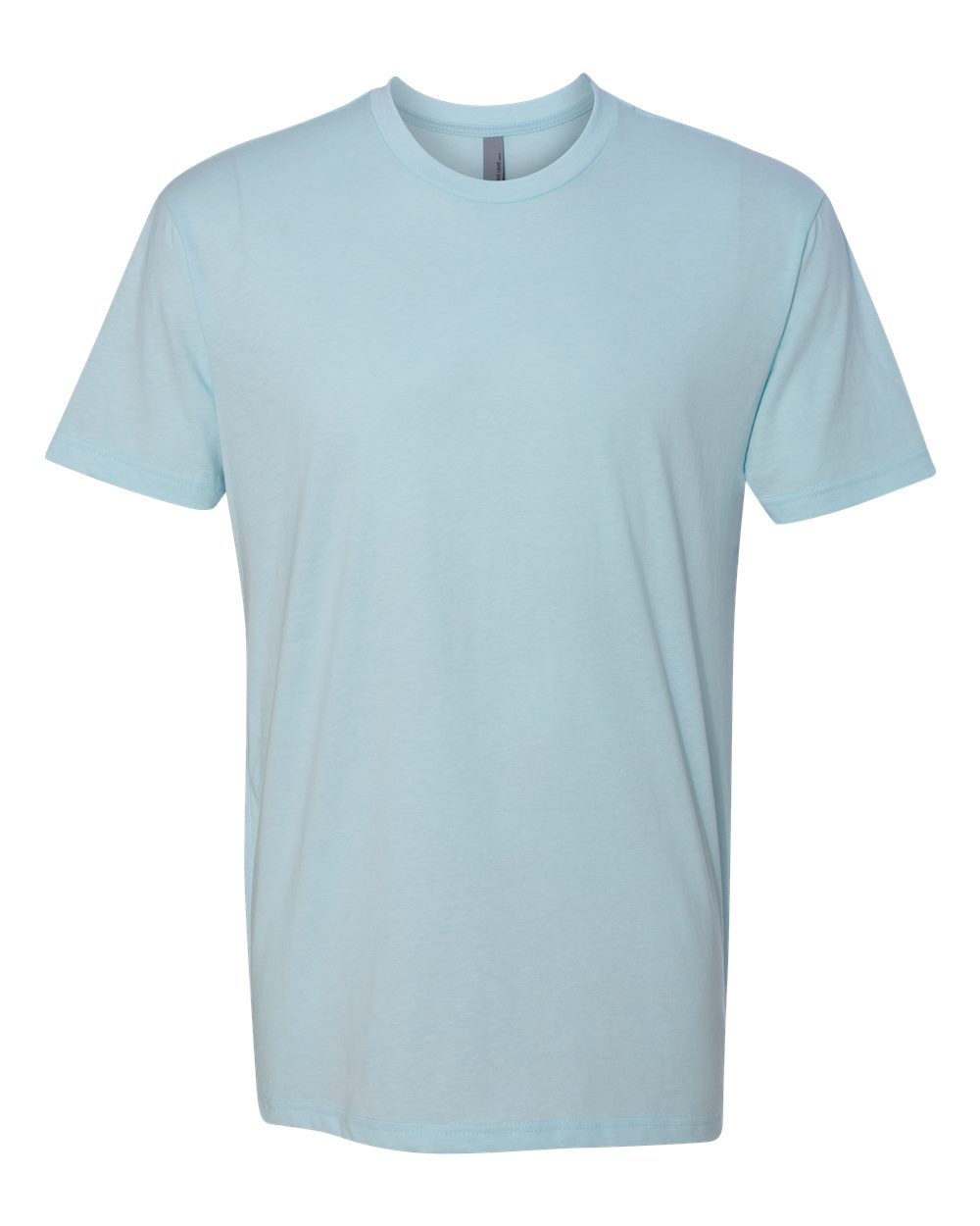 Front View of Ice Blue CVC T-Shirt - 6210