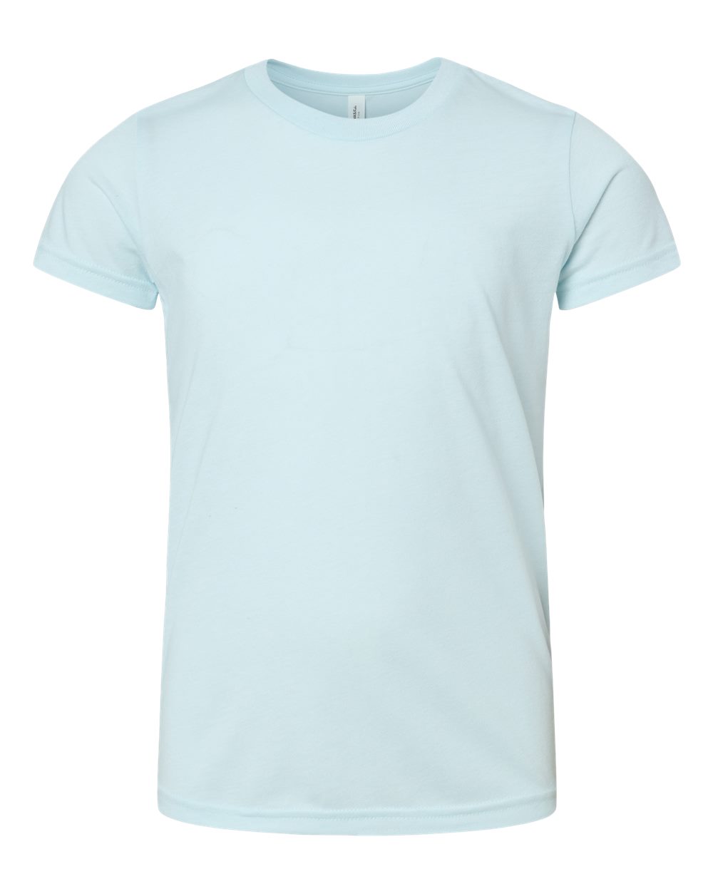 Front View of Ice Blue Triblend Youth Triblend Tee - 3413Y