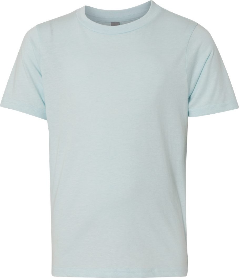 Front View of Ice Blue Youth CVC T-Shirt - 3312