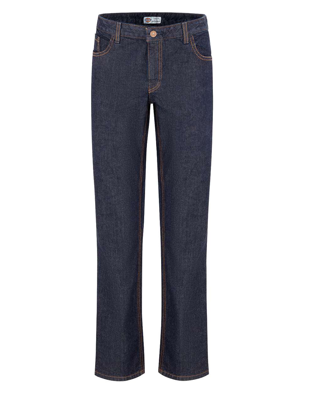 Front View of Indigo Blue - 32I Women's Industrial 5-Pocket Jeans - Extended Sizes - FD23EXT