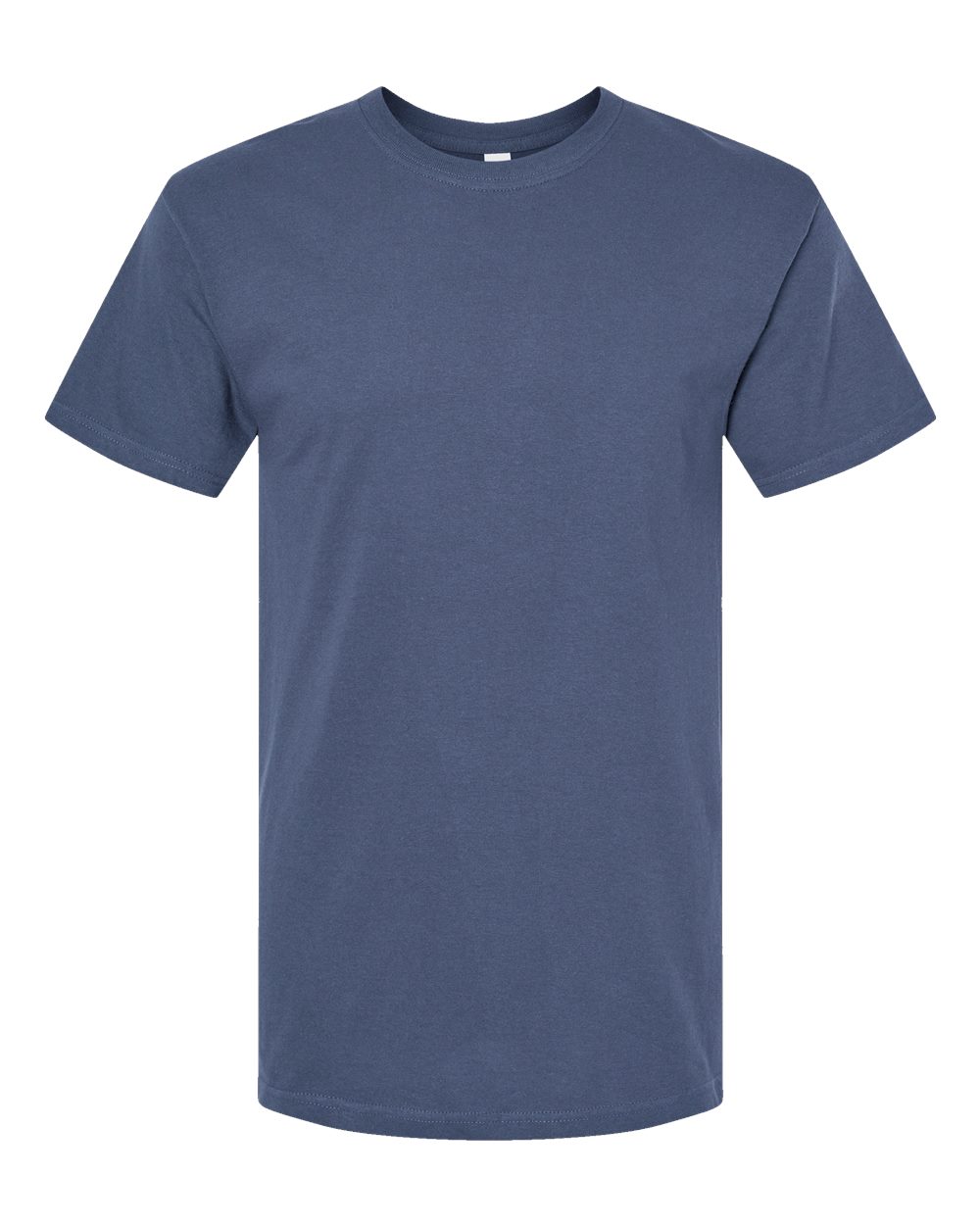 Front View of Indigo Blue Gold Soft Touch T-Shirt - 4800