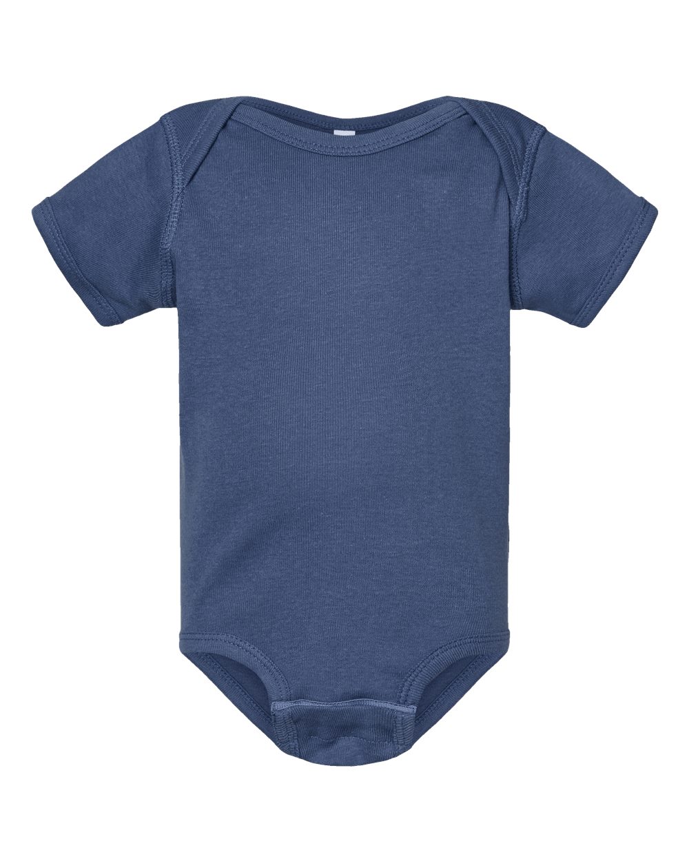 Front View of Indigo Infant Baby Rib Bodysuit - 4400