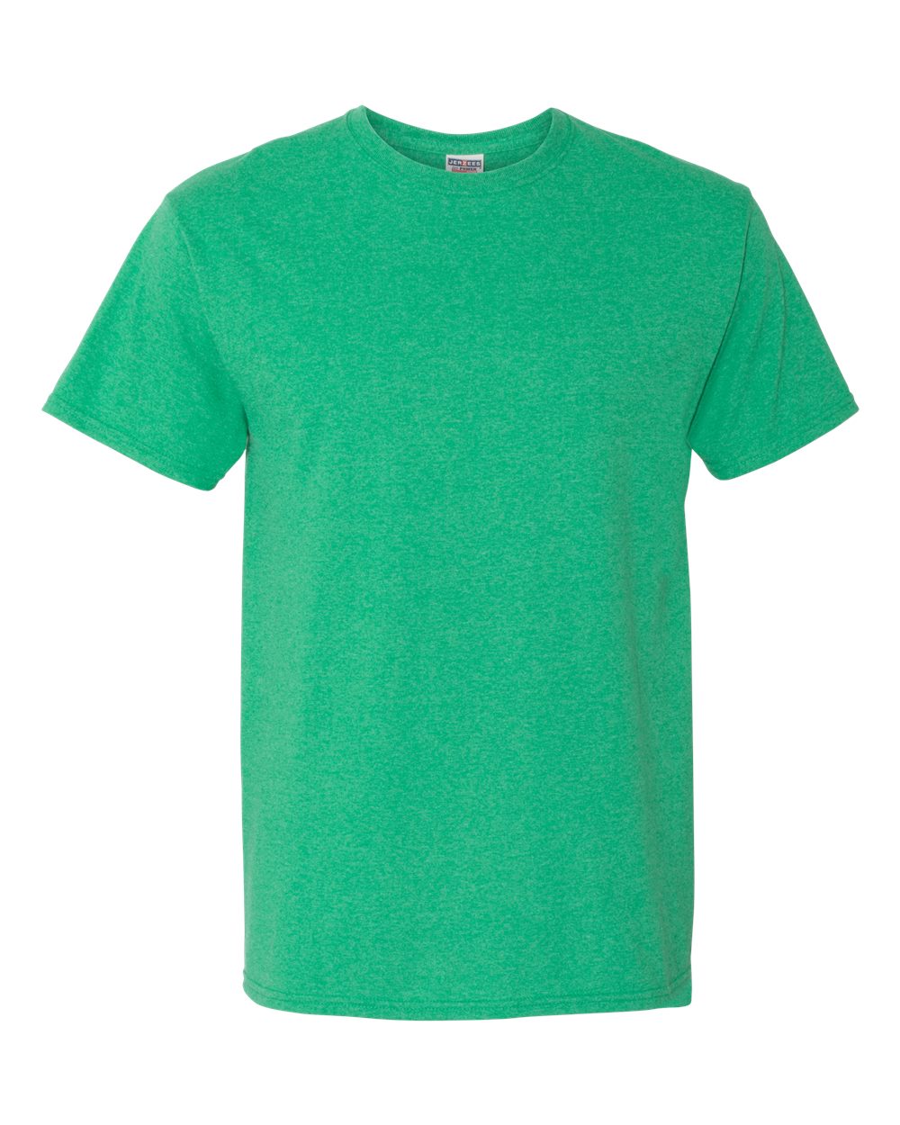 Front View of Irish Green Heather Dri-Power® 50/50 T-Shirt - 29MR
