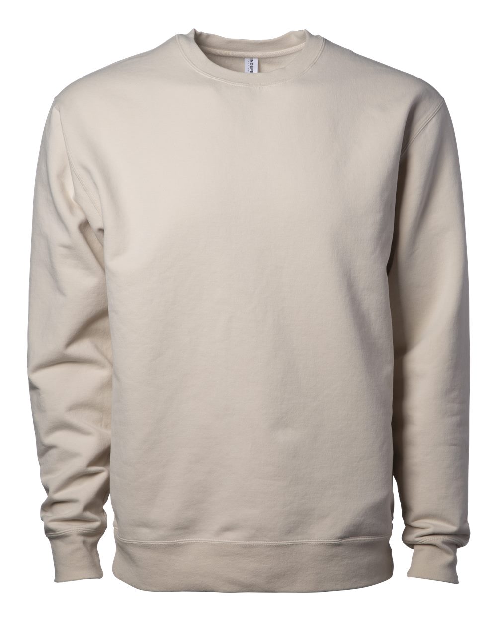 Front View of Ivory Lux Heavyweight Modal Crewneck Sweatshirt - INDLUXCREW