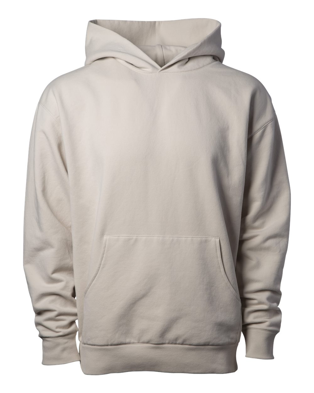 Front View of Ivory Lux Heavyweight Modal Hooded Sweatshirt - INDLUXHOOD
