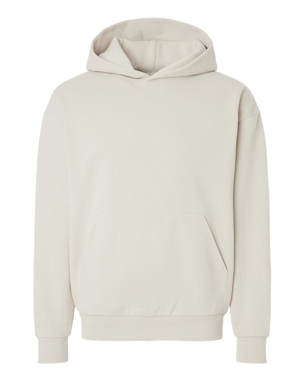 Front View of Ivory Mainstreet Hooded Sweatshirt - IND420XD