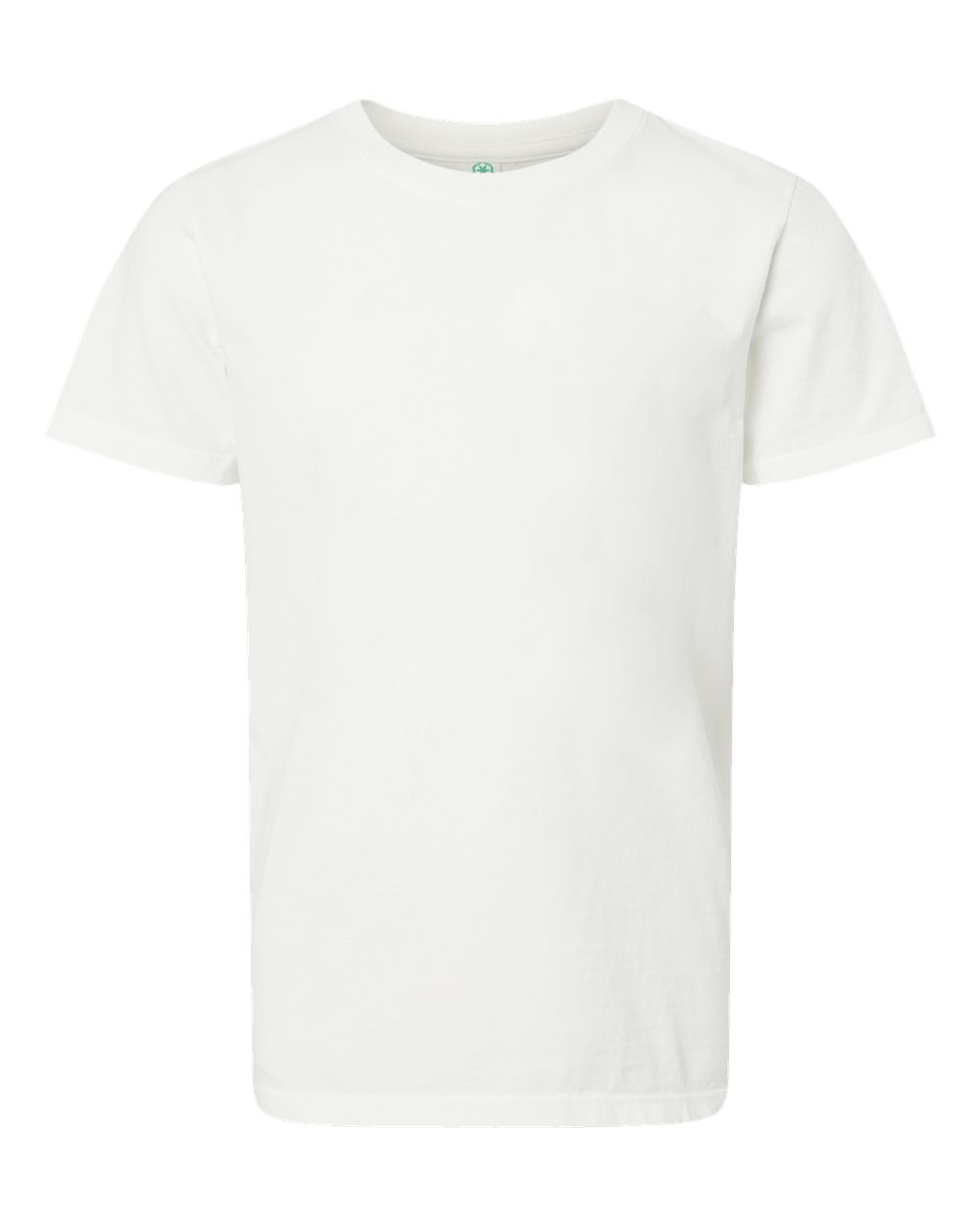 Front View of Ivory Youth Organic T-Shirt - 402