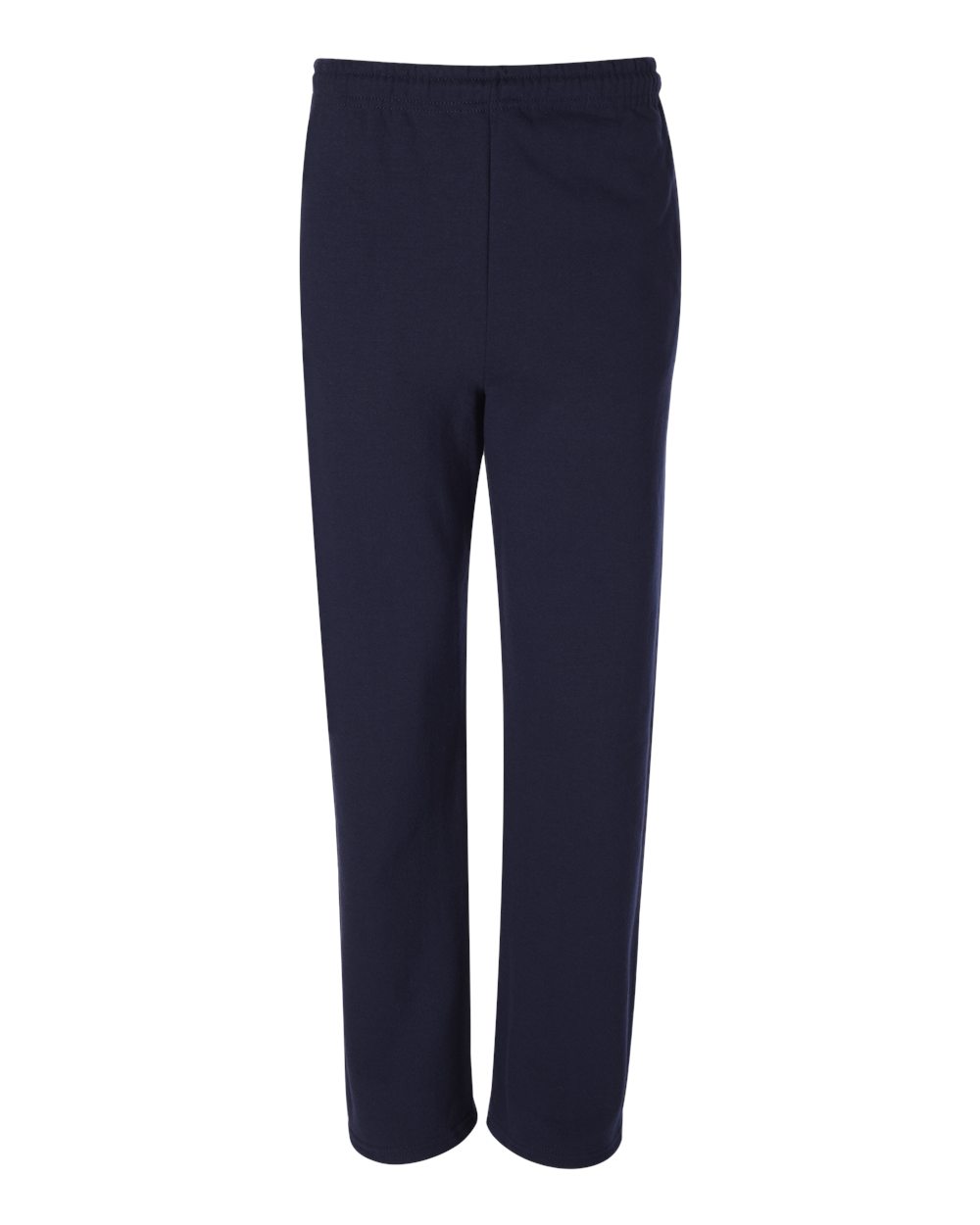 Front View of J. Navy NuBlend® Open-Bottom Sweatpants with Pockets - 974MPR
